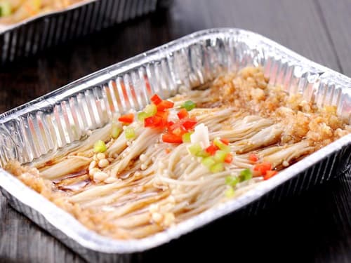 万柏林锡纸烤金针菇